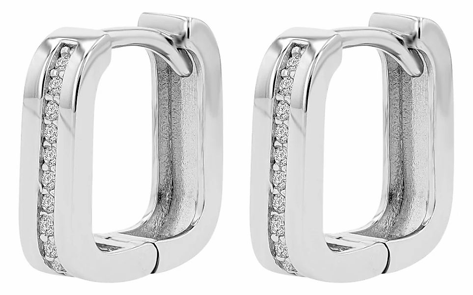 Adelia´s Klappcreolen "Damen Ohrringe – Klappcreole aus 925 Silber mit Zirk günstig online kaufen