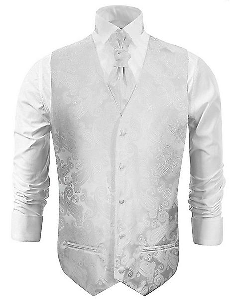 Paul Malone Anzugweste Herren Hochzeitsweste mit Plastron Set 2tlg paisley günstig online kaufen