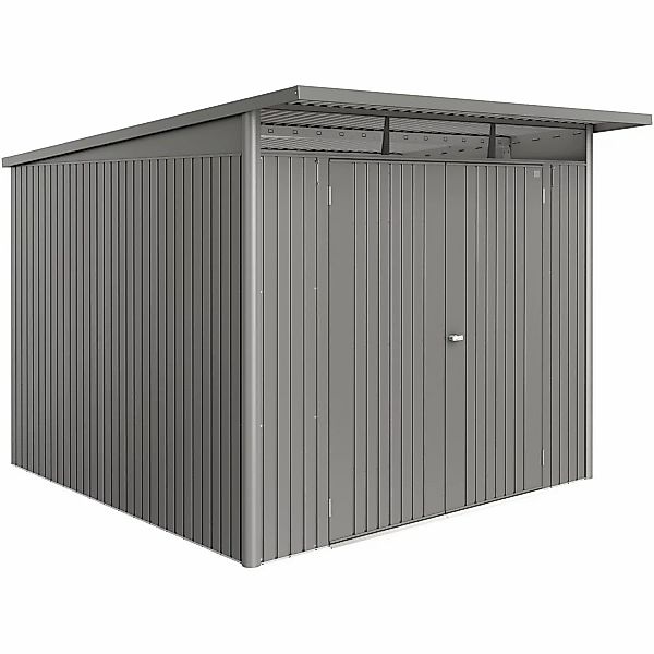 Biohort Metall-Gerätehaus AvantGarde ECO Gr. A7 quarzgrau-metallic Doppeltü günstig online kaufen