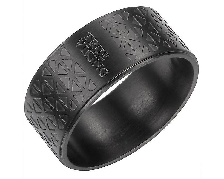 True Rebels Fingerring Bandring aus Edelstahl, in schwarz, für Männer günstig online kaufen