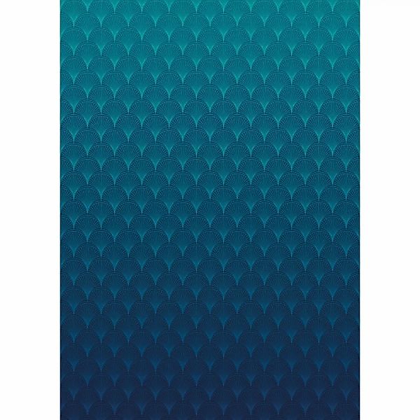 Sanders & Sanders Fototapete Art Deco Blau 200 x 280 cm 611819 günstig online kaufen