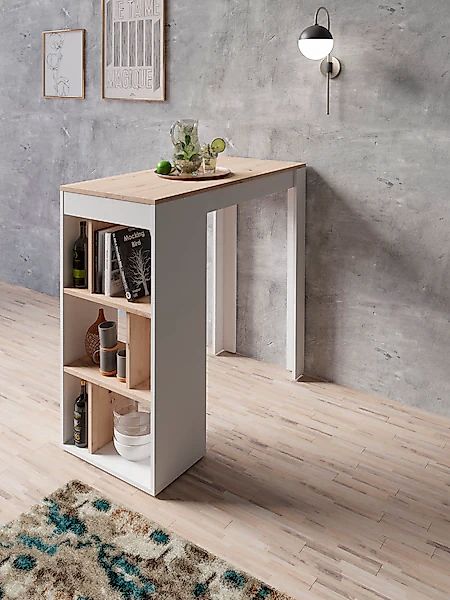 byLIVING Bartisch »Moby«, Breite 110 cm, Regalfächer, in verschiedenen Ausf günstig online kaufen