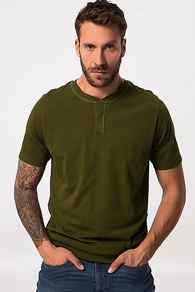 JP1880 T-Shirt Henley Bauchfit Halbarm Rundhals bis 8 XL günstig online kaufen