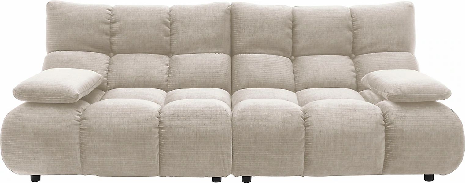 Home affaire 3-Sitzer "Cozy Bubble, mit klappbaren Armlehnen, Breite 220cm" günstig online kaufen