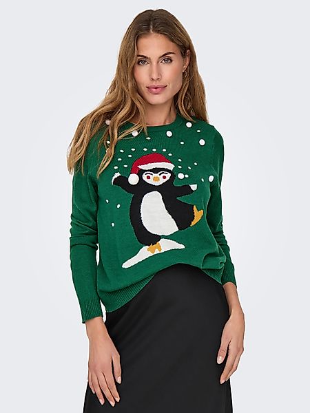 ONLY Weihnachtspullover "ONLXMAS LS O-NECK MIX DETAIL BOX KNT" günstig online kaufen