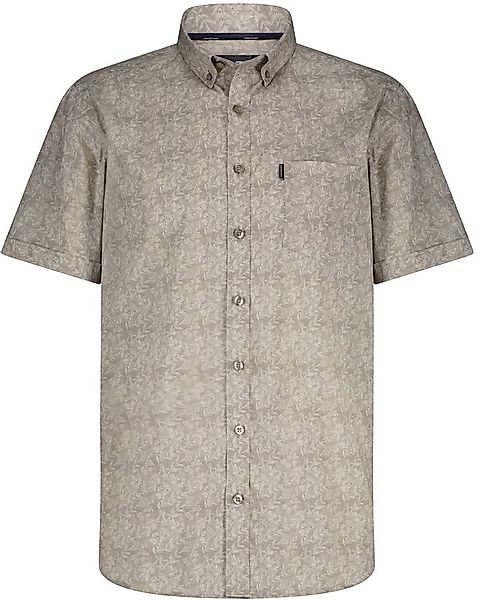 State Of Art Short Sleeve Hemd Leafs Beige - Größe M günstig online kaufen