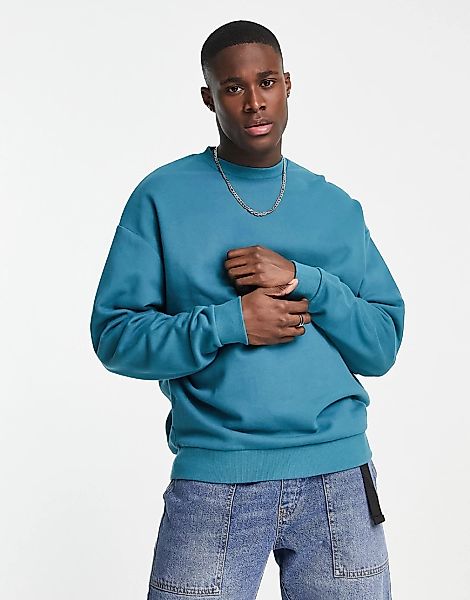 ASOS DESIGN – Oversize-Sweatshirt in Blau günstig online kaufen