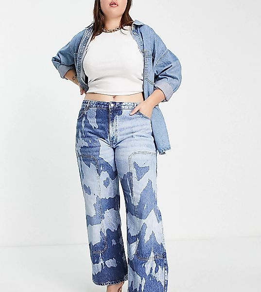 ASOS DESIGN Curve – Dad-Jeans aus Bio-Baumwollmix mit lockerem Schnitt, nie günstig online kaufen