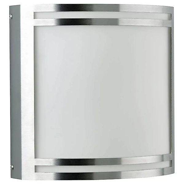 LED Wand- und Deckenleuchte A-268561, Edelstahl, 10W, 770lm, Opalglas, IP44 günstig online kaufen