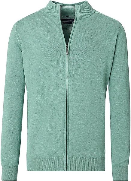 Casa Moda Strickjacke Zip Hellgrün - Größe XL günstig online kaufen