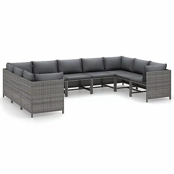 vidaXL Gartenlounge-Set 9-tlg. Garten-Lounge-Set mit Kissen günstig online kaufen