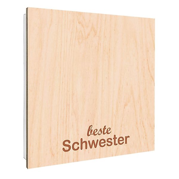 Banjado Schlüsselkasten mit Holzfront 30x30cm Weiß Scharnier Links 50 Haken günstig online kaufen