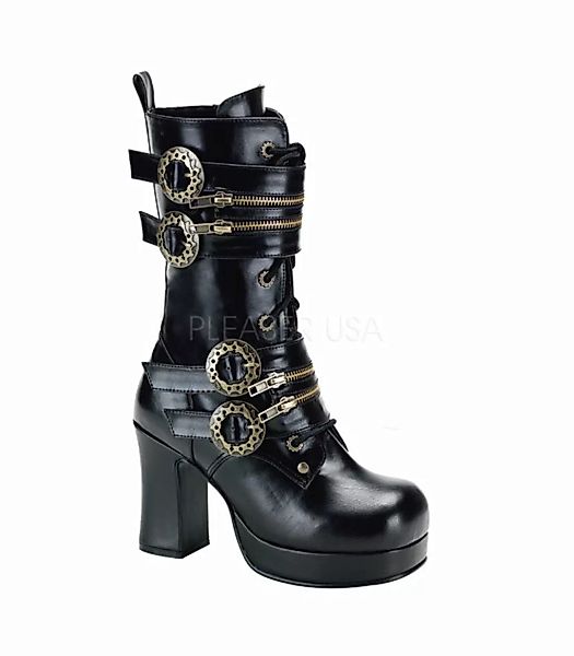 Steam Punk Boots GOTHIKA-100 - Schwarz (Schuhgröße: EUR 37) günstig online kaufen