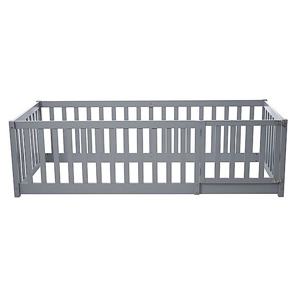 STILVORA Kinderbett 90x200 Babybett mit mit Zaun und Tür,Bettgestell ohne M günstig online kaufen