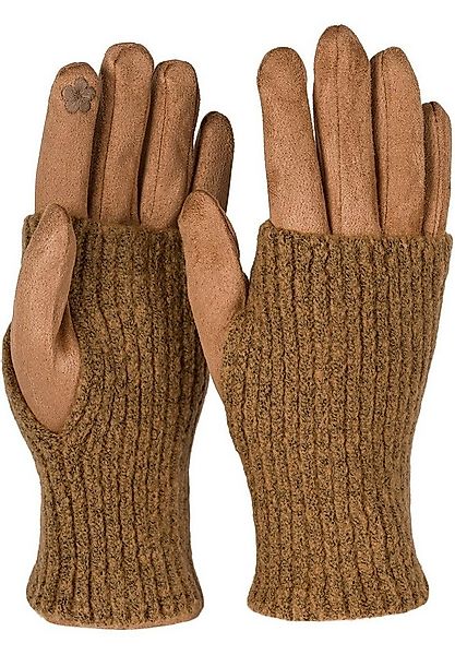 styleBREAKER Strickhandschuhe Touchscreen Stoff Handschuhe mit abnehmbarer günstig online kaufen