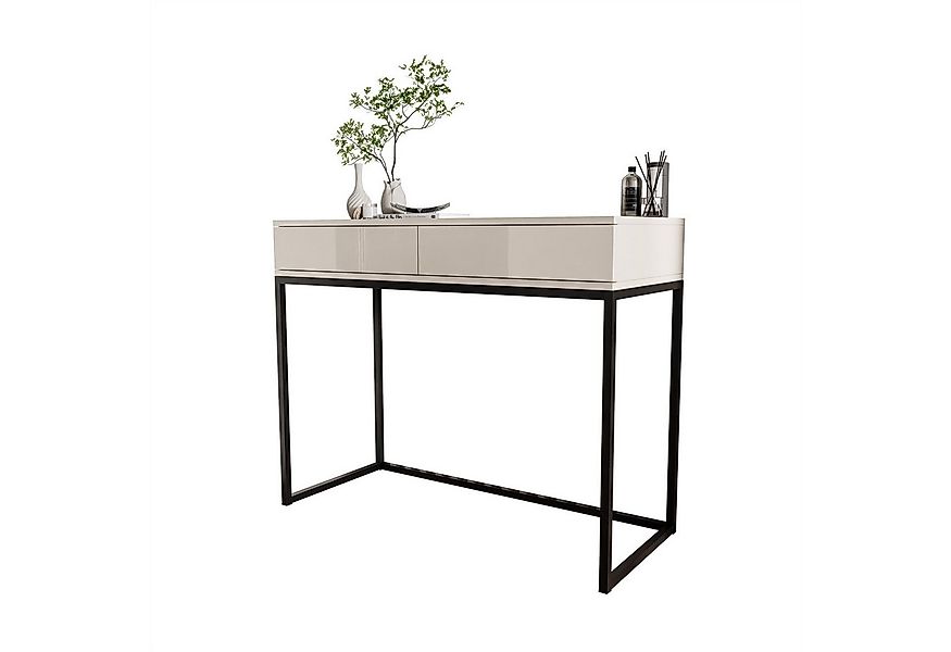Lookway Konsolentisch BLANCO GLAMOUR Konsole in Kaschmir auf Gestell (1x Ko günstig online kaufen