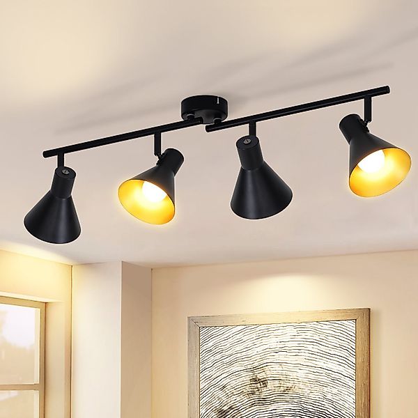 ZMH Deckenstrahler Deckenleuchte Wohnzimmer Deckenlampe Schwarz günstig online kaufen