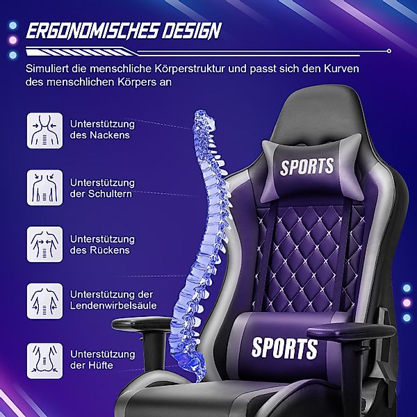 Hiazurm Gaming-Stuhl Gaming Stuhl, Bürostuhl Ergonomisch, günstig online kaufen