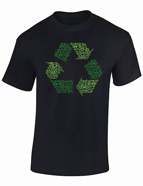 Baddery Print-Shirt Fahrrad T-Shirt : "Recycling ? Re-Cycling !", hochwerti günstig online kaufen