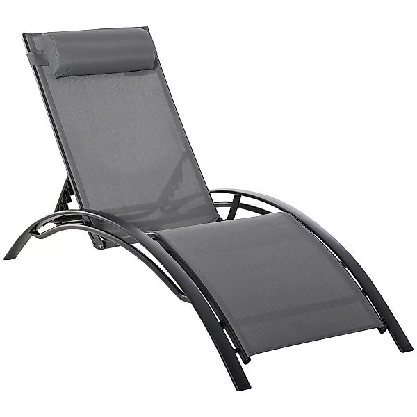 Outsunny Sonnenliege Gartenliege Gartenstuhl Relaxsessel Liegestuhl Alu ver günstig online kaufen
