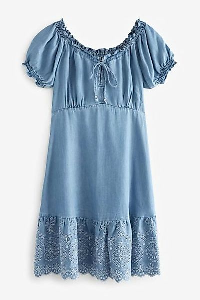 Next Sommerkleid Sommerkleid mit Lochstickerei aus Lyocell (1-tlg) günstig online kaufen
