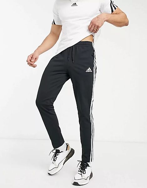 adidas – Jogginghose in Schwarz mit 3 Streifen günstig online kaufen