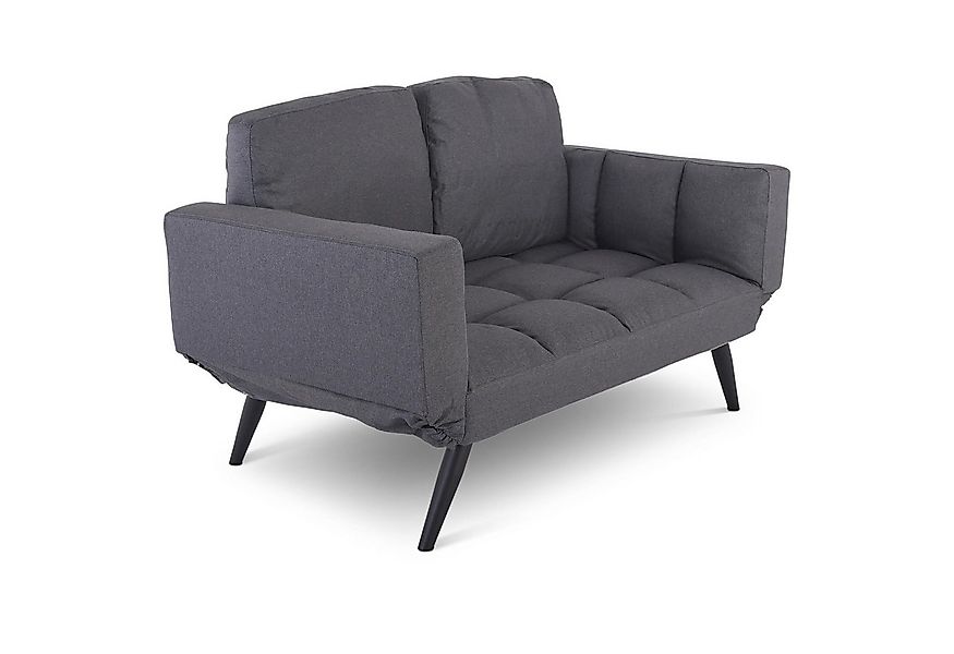 Raburg Schlafsofa 2-Sitzer, klappbare Gästebett-Funktion, Armlehnen, Stoff, günstig online kaufen