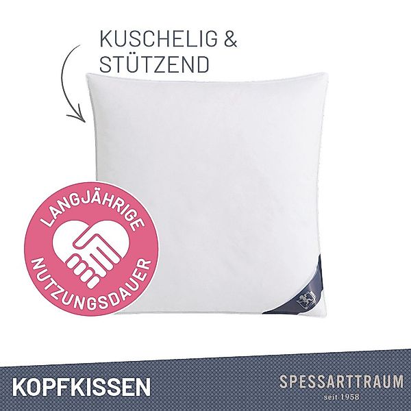 SPESSARTTRAUM Gänsefederkopfkissen Premium, Kopfkissen 2-tlg. 40x80 günstig online kaufen