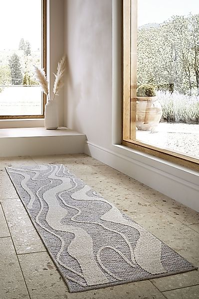 FLAIR RUGS Teppich »Calder« rechteckig 9 mm Höhe waschbar, aus recyceltem M günstig online kaufen