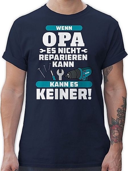 Shirtracer T-Shirt Wenn Opa es nicht reparieren kann kann es keiner blau Op günstig online kaufen