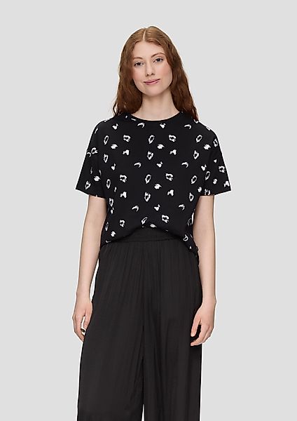 QS Kurzarmshirt T-Shirt aus Baumwolle mit günstig online kaufen