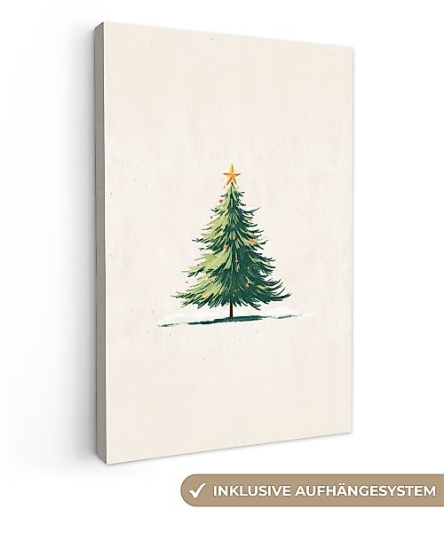 OneMillionCanvasses® Leinwandbild Weihnachtsbaum - Illustration - günstig online kaufen