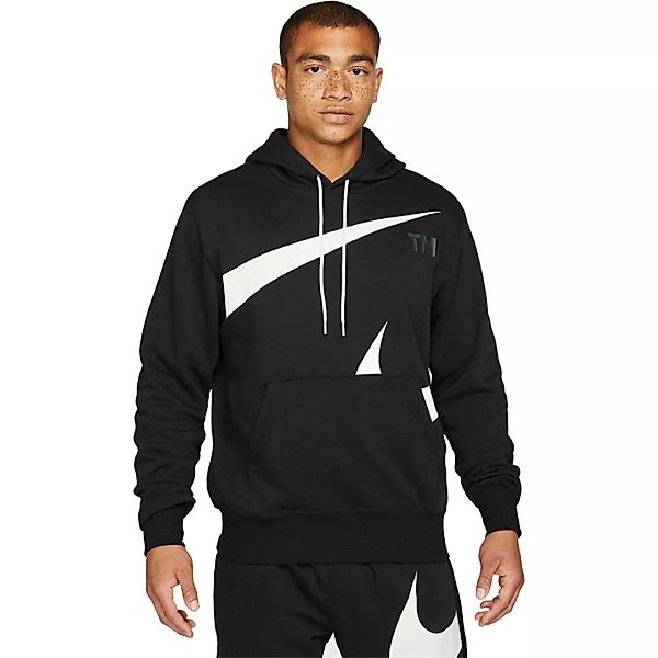 Nike Sportswear Swoosh Semi Brushed Back Kapuzenpullover S Black / White günstig online kaufen