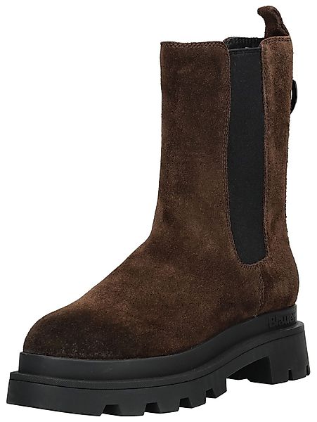 Blauer Stiefelette Leder/Textil Stiefelette günstig online kaufen