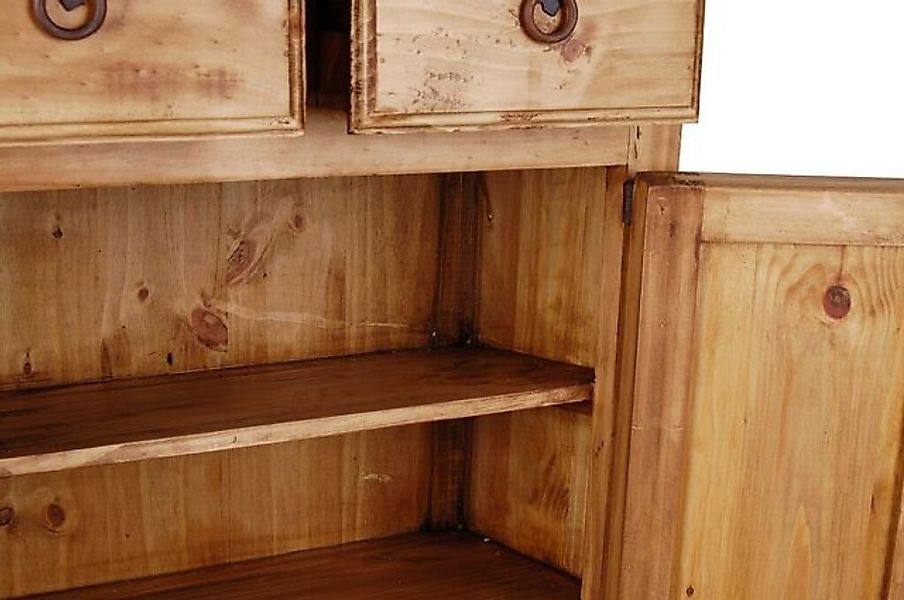 MiaMöbel Schuhschrank Mexico aus massivem Pinienholz Honig günstig online kaufen