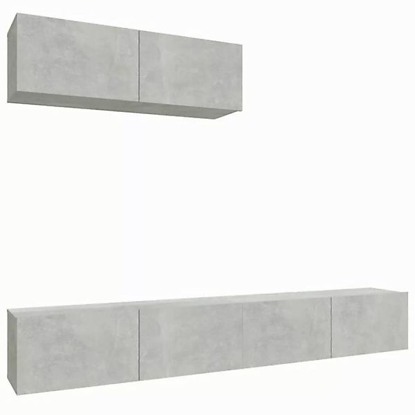 furnicato TV-Schrank 3-tlg. TV-Schrank-Set Betongrau Holzwerkstoff (1-St) günstig online kaufen