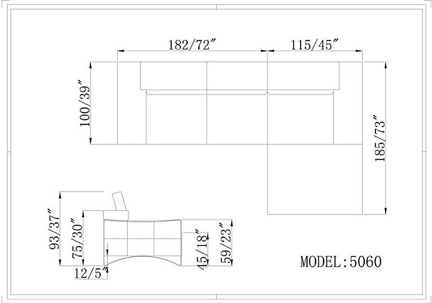 Xlmoebel Sofa Sofa mit mehreren Funktionen für das Wohnzimmer in Lederoptik günstig online kaufen