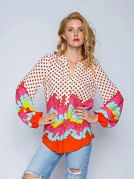 Emily Van Den Bergh Schlupfbluse Shirtbluse Waves and Dots günstig online kaufen
