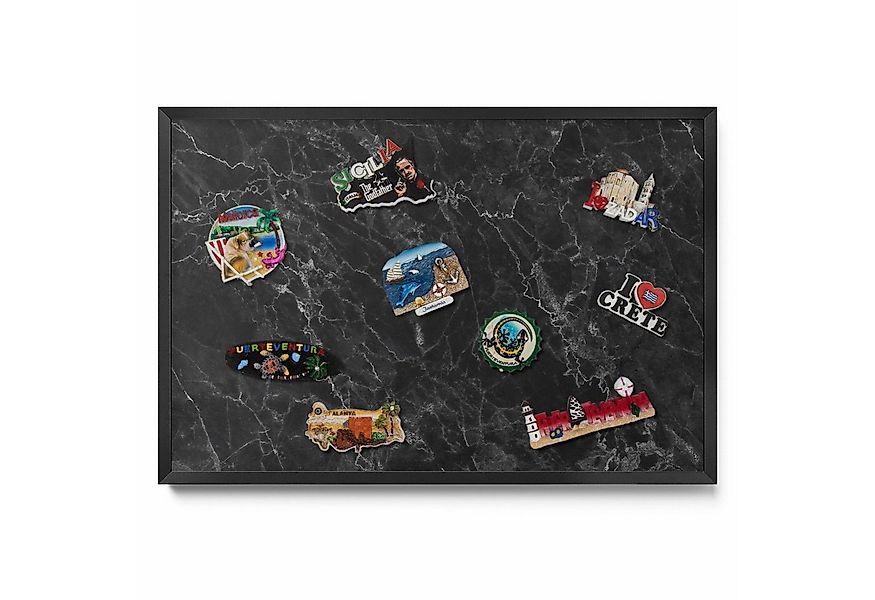 Tulup Magnettafel Schwarz mit schwarzem Rahmen, Wandtafel für Magnete, Eleg günstig online kaufen