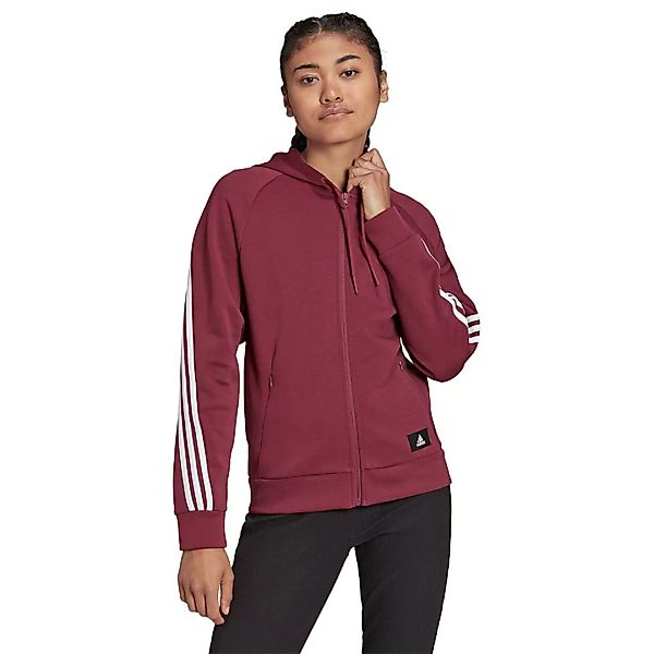 Adidas Fi 3 Stripes Sweatshirt Mit Reißverschluss 2XS Victory Crimson günstig online kaufen