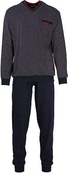 GÖTZBURG Pyjama "Manhattan" 2 Stk. tlg., Langarm, V-Ausschnitt, lange Hose, günstig online kaufen