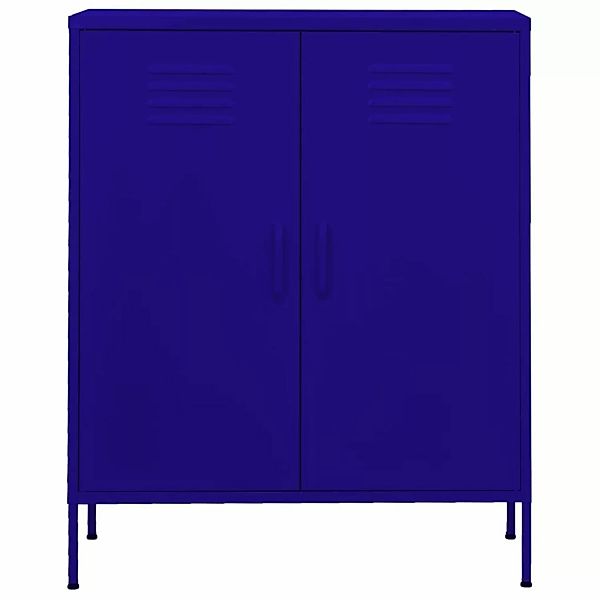 vidaXL Vitrine Lagerschrank Marineblau 80x35x101,5 cm Stahl günstig online kaufen