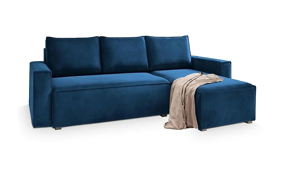 MASSENO Ecksofa mit Schlaffunktion Siles ¦ blau ¦ Maße (cm): B: 230 H: 85 P günstig online kaufen