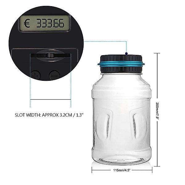 BlingBin Spardose Digitale mit Zähler 1.8L, günstig online kaufen