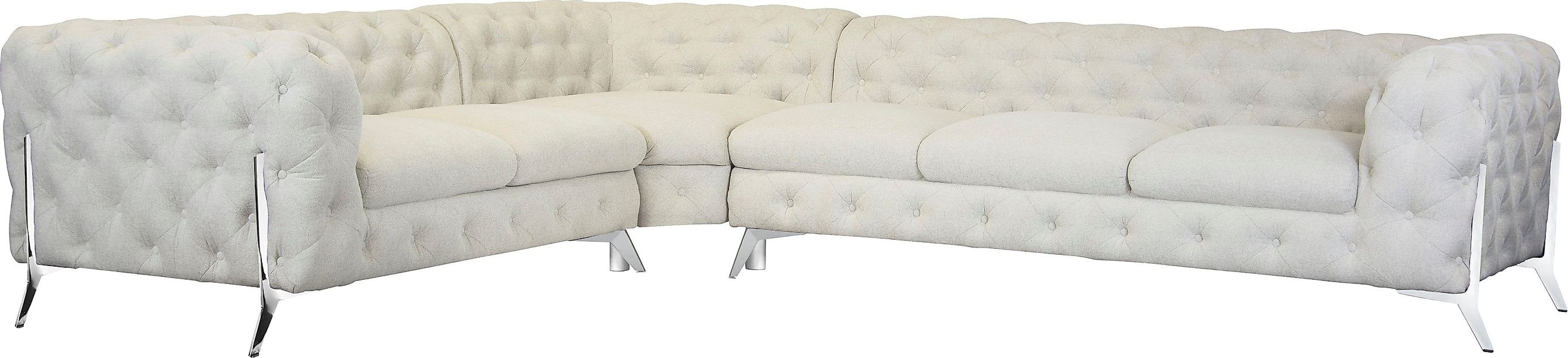 Leonique Chesterfield-Sofa Amaury L-Form, großes Ecksofa, günstig online kaufen