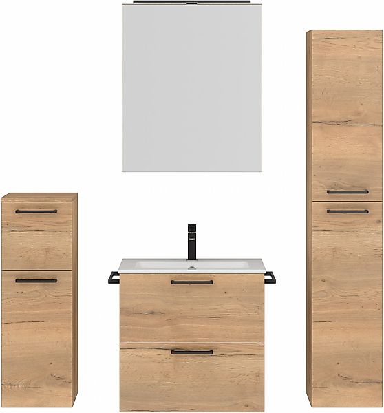 nobilia Badmöbel-Set "Tolvina" vormontiert, mit Soft-Close, 4 Stk. tlg. günstig online kaufen