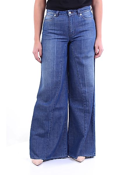LOVE MOSCHINO Breiter Boden Damen Blue Jeans günstig online kaufen