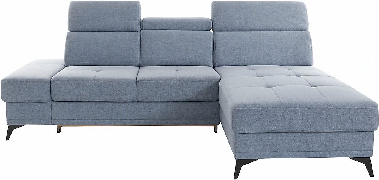 Home affaire Ecksofa "Cardiz L-Form" inkl.Kopfteilverstellung und Federkern günstig online kaufen