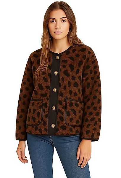 Worldclassca Fellimitatjacke Worldclassca Teddy Jacke Warm Kuschelig Leopar günstig online kaufen