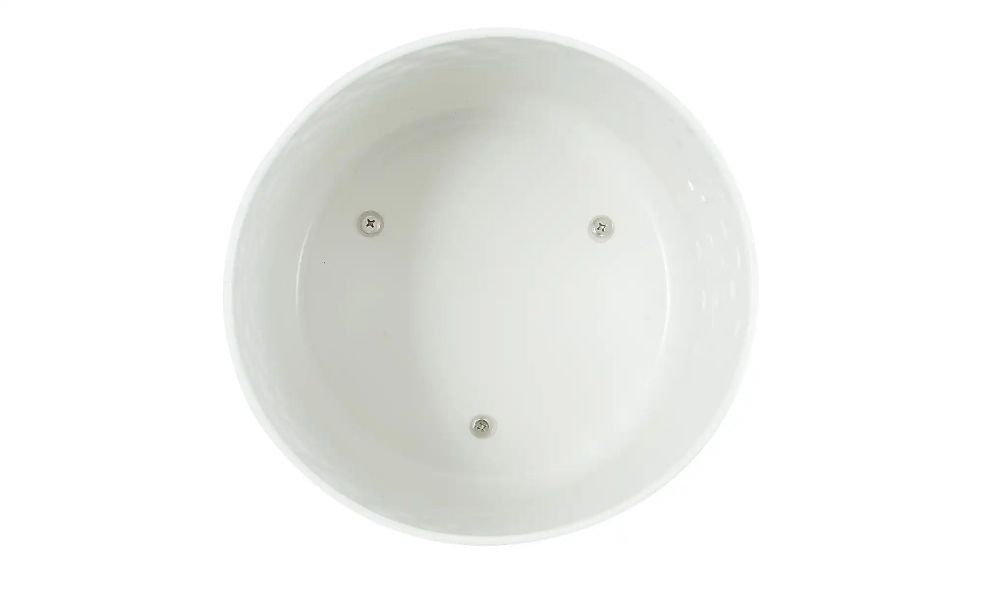 HOME STORY Übertopf   ¦ weiß ¦ Eisen,Holzwerkstoff ¦ Maße (cm): H: 42,5  Ø: günstig online kaufen